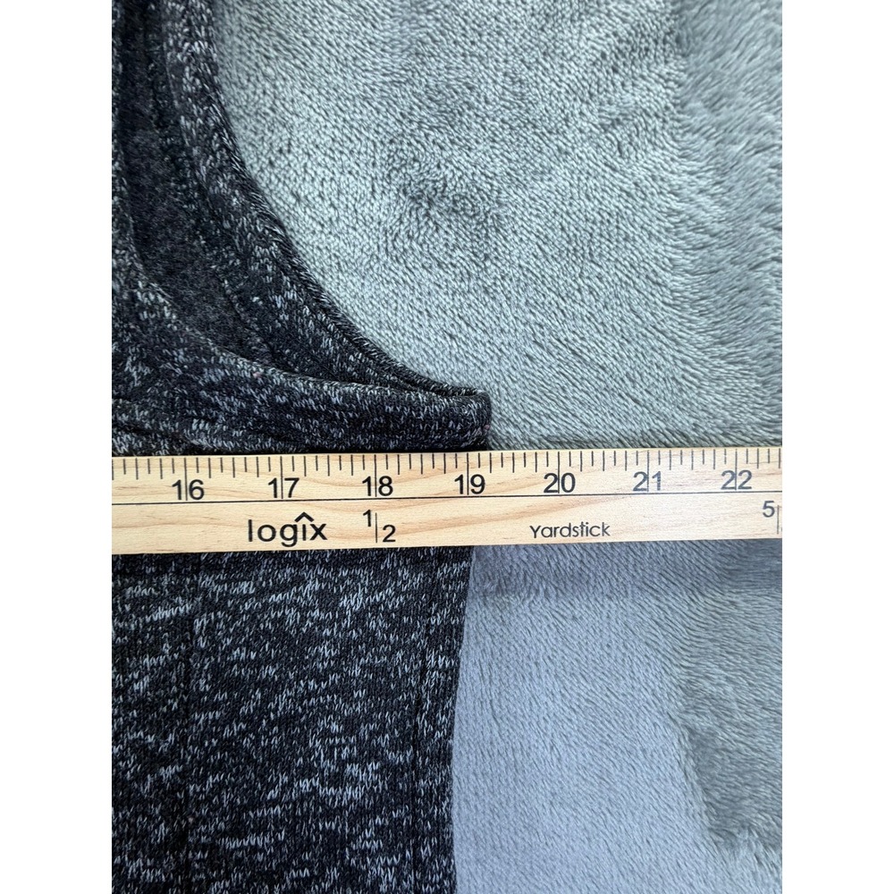 Faded Glory Womens Greystone Marled Knit Full Zip Sherpa Collar Vest Large 12-14 - Picture 4 of 10